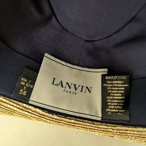 Lanvin Straw Hat Alber Ellbaz Collectible US 7/ 56